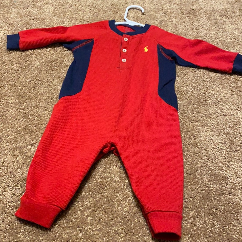 Ralph Lauren red romper size 6 months